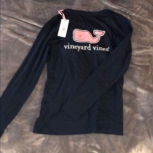 Blue vineyard vines long sleeve shirt